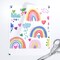 Rainbows Sky Multicolored Happy Kids Custom Printed Fabric by Spoonflower Various Fabrics by the Yard or Fat Quarter